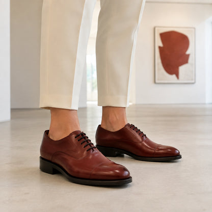 Woman Oxford Cap Toe – Box Calf Leather