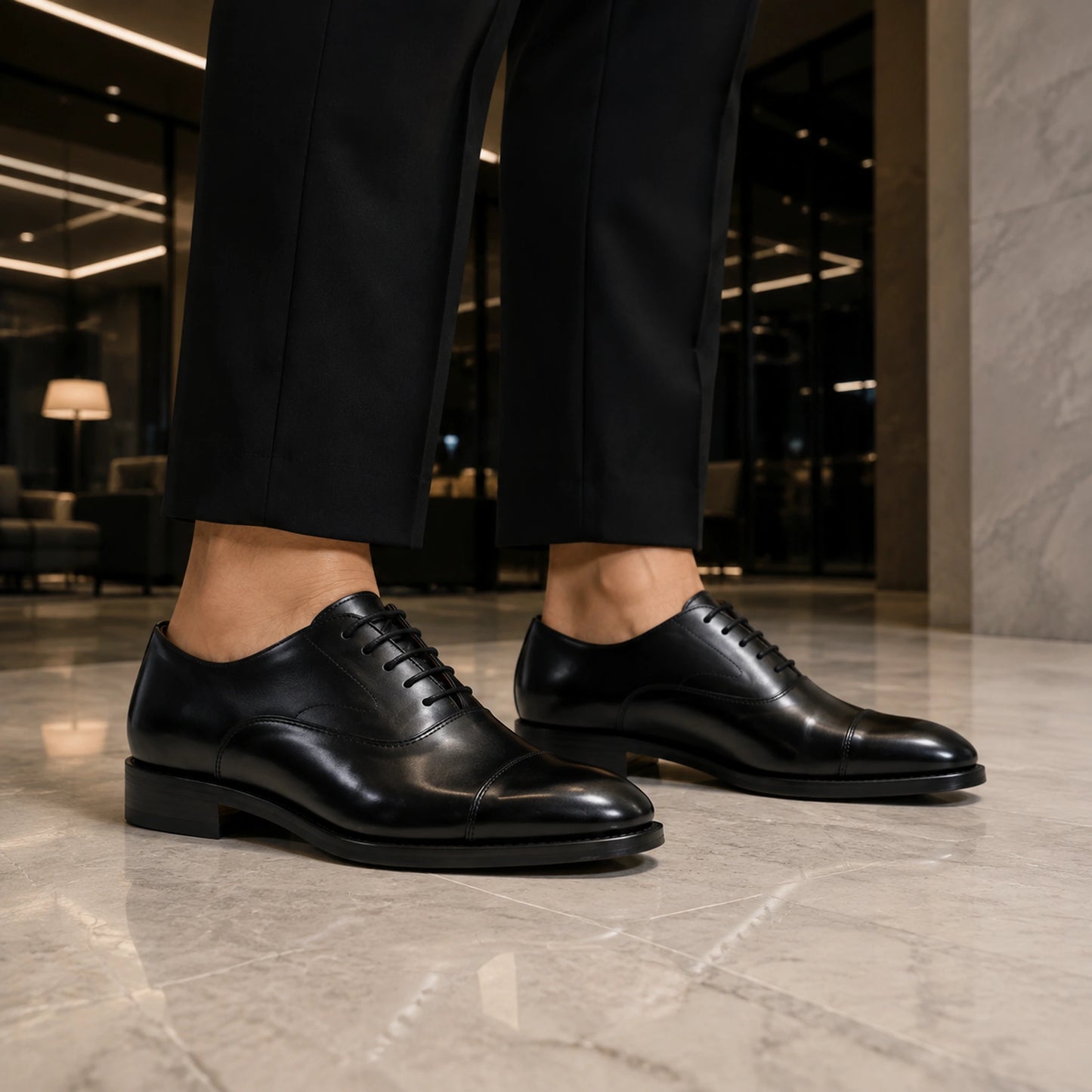 WOMAN OXFORD CAP TOE POLISHED GOODYEAR