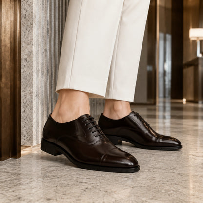 Woman Oxford Cap Toe – Box Calf Leather
