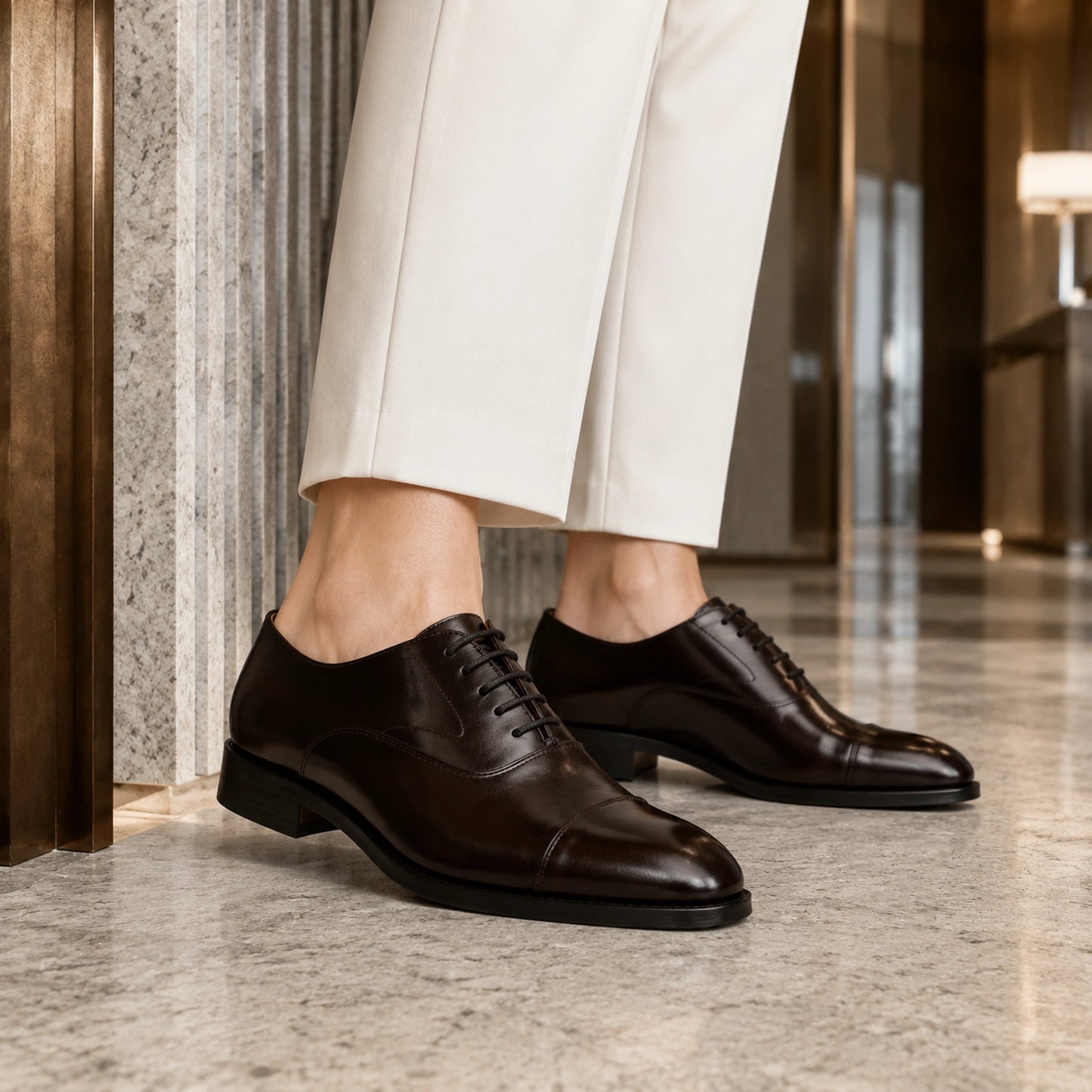 WOMAN OXFORD CAP TOE POLISHED GOODYEAR