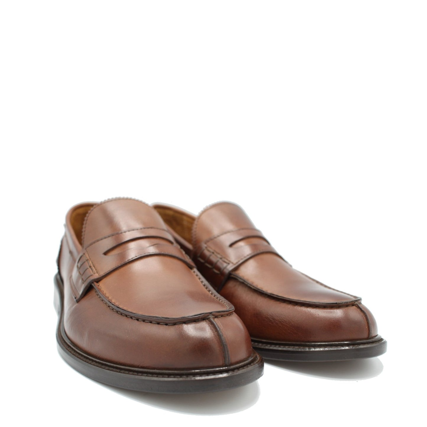 1405 LOAFER CHESTNUT LEATHER - Saxone of Scotland