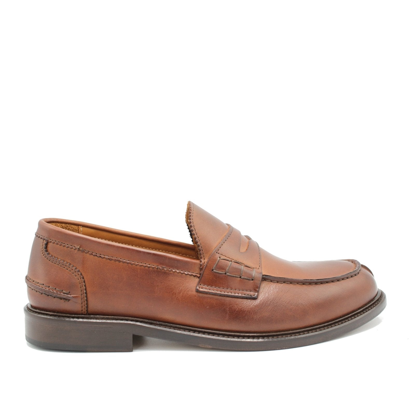 1405 LOAFER CHESTNUT LEATHER - Saxone of Scotland