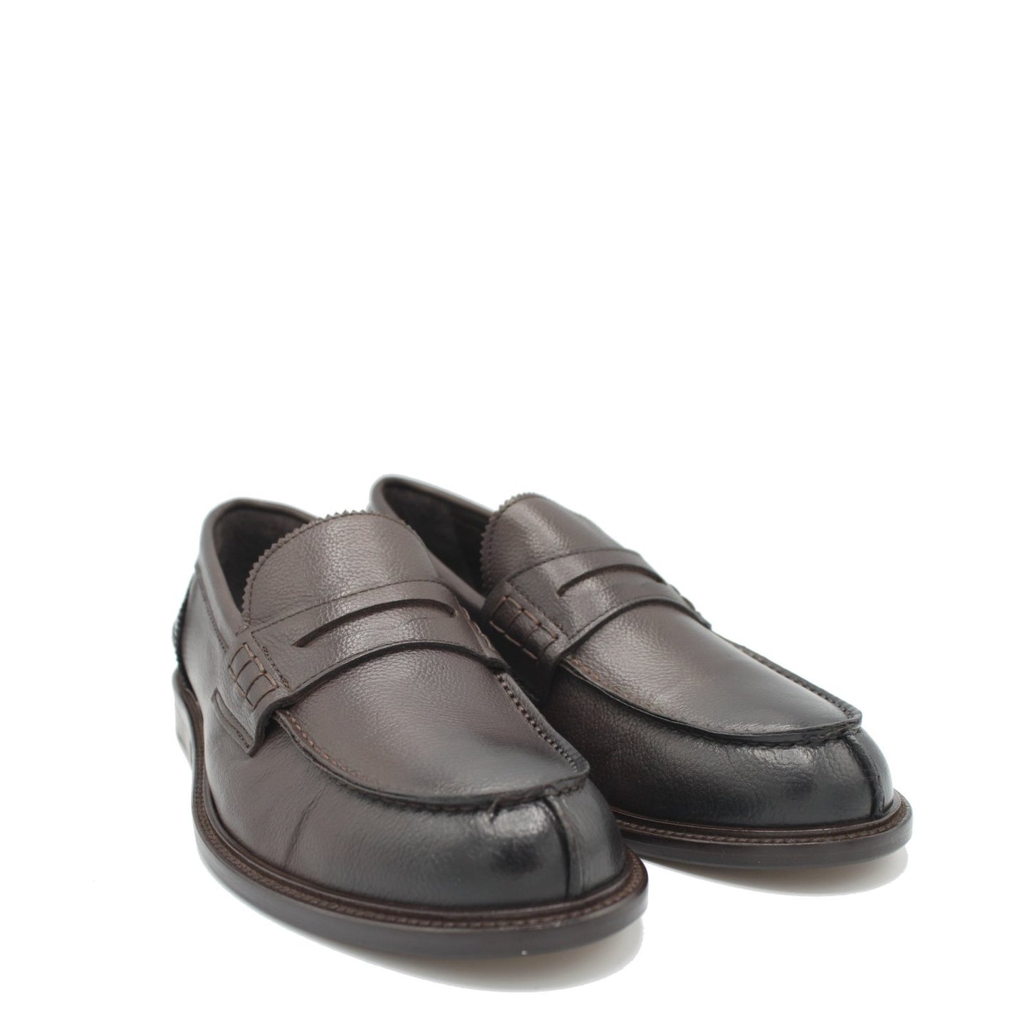 1405 LOAFER DARK BROWN GRAIN - Saxone of Scotland