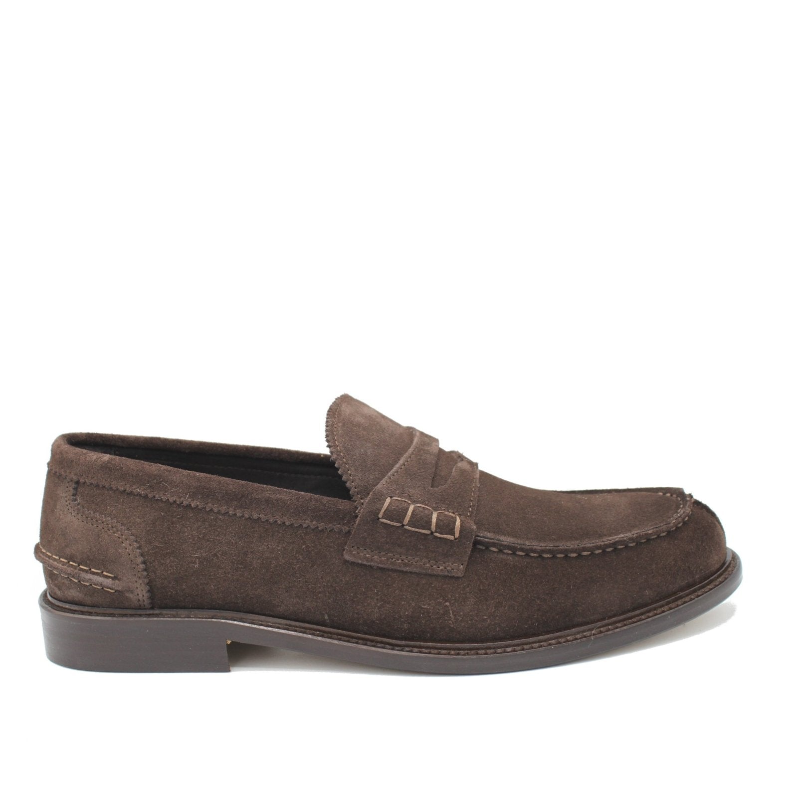 1405 LOAFER DARK BROWN SUEDE - Saxone of Scotland