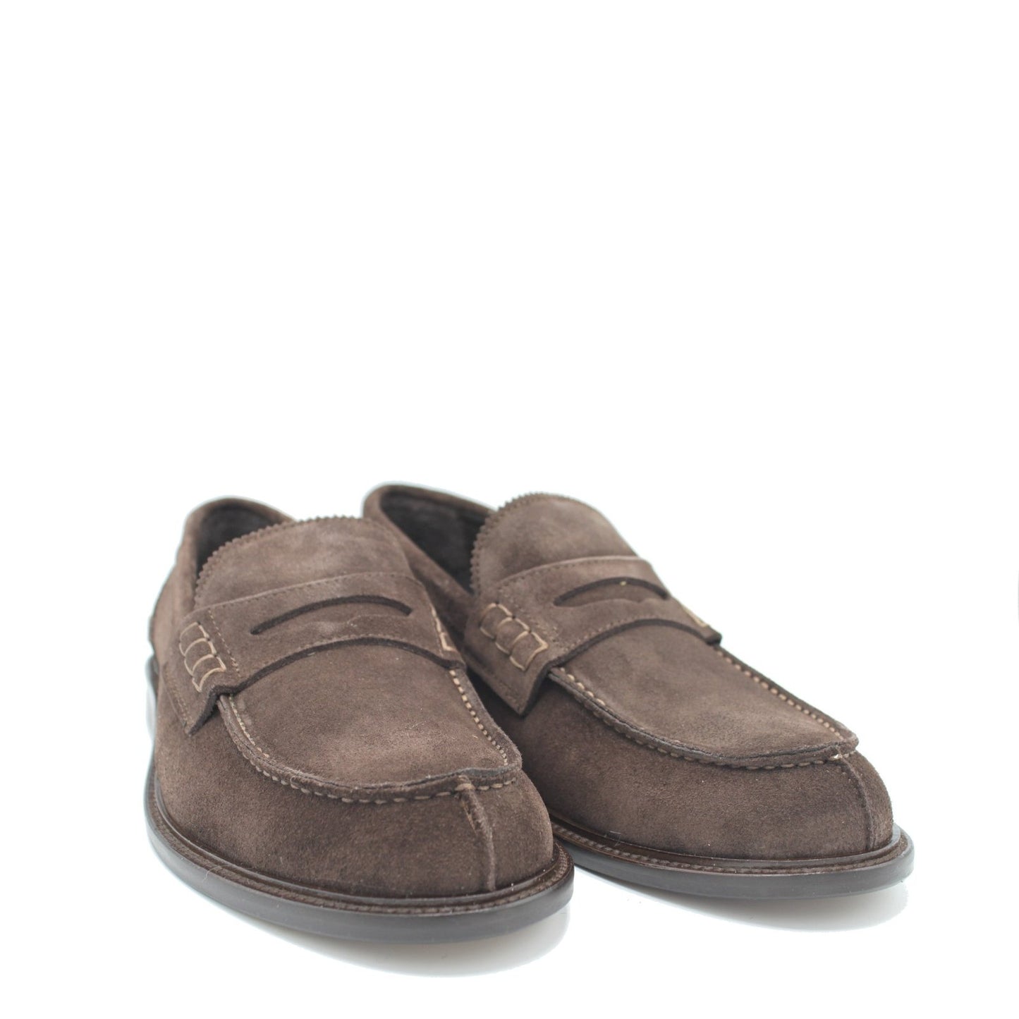 1405 LOAFER DARK BROWN SUEDE - Saxone of Scotland