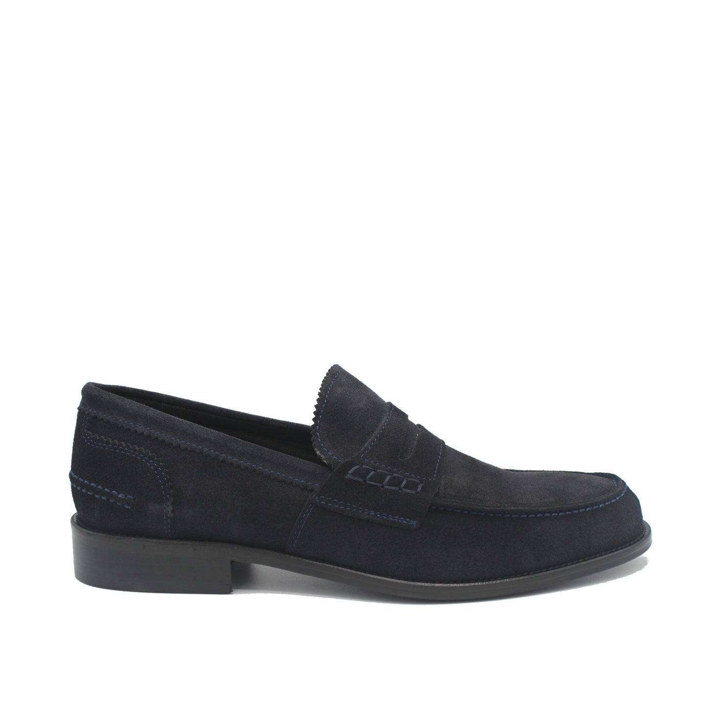 SUNDAY LOAFER NAVY SUEDE - Saxone of Scotland