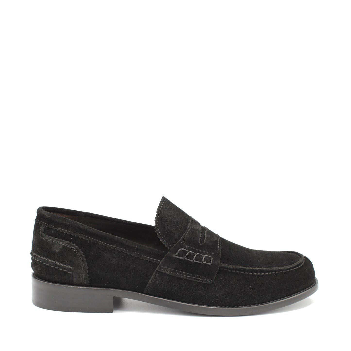 SUNDAY LOAFER BLACK SUEDE - Saxone of Scotland