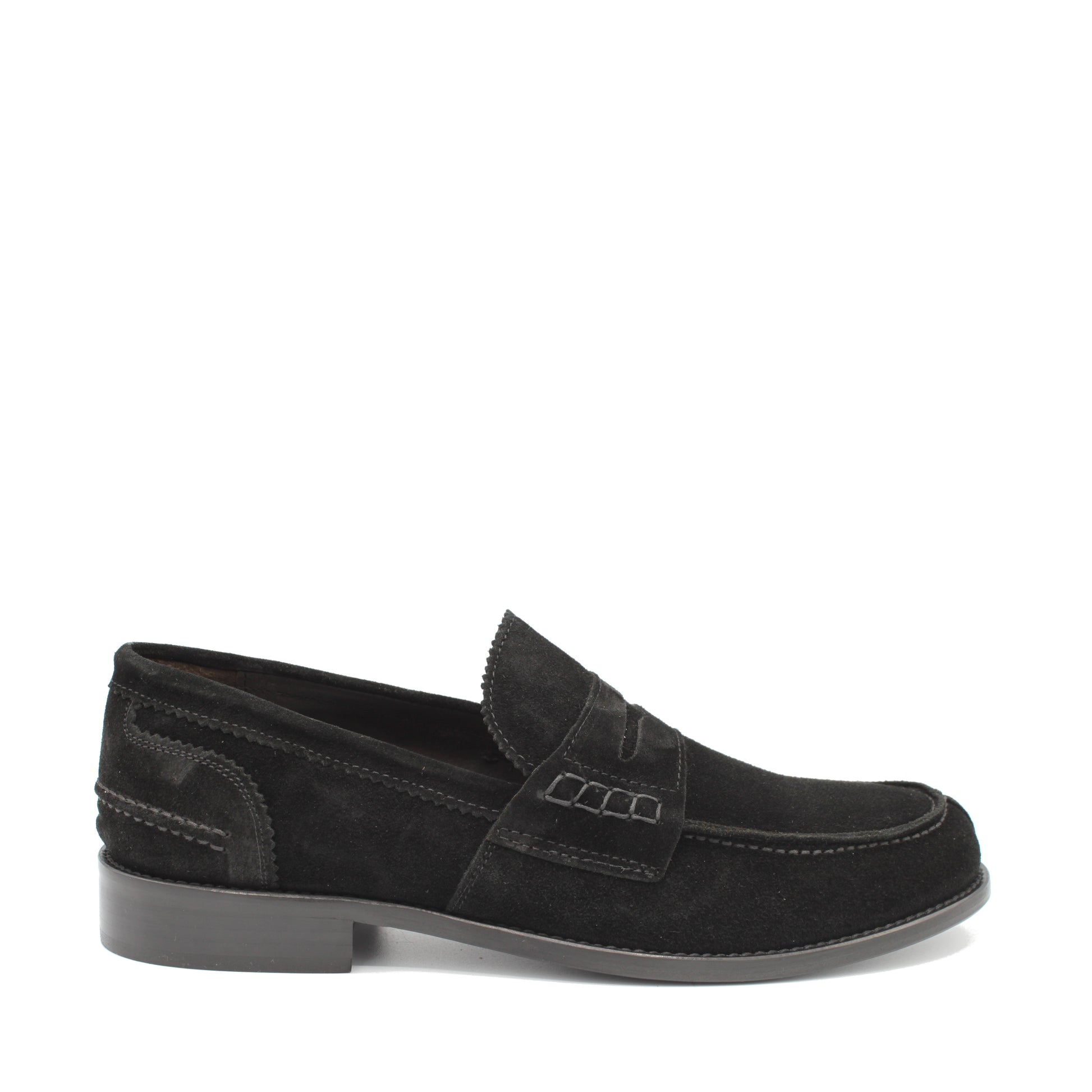 SUNDAY LOAFER BLACK SUEDE - Saxone of Scotland