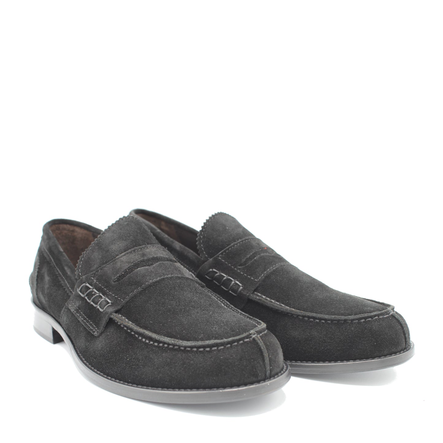 SUNDAY LOAFER BLACK SUEDE - Saxone of Scotland