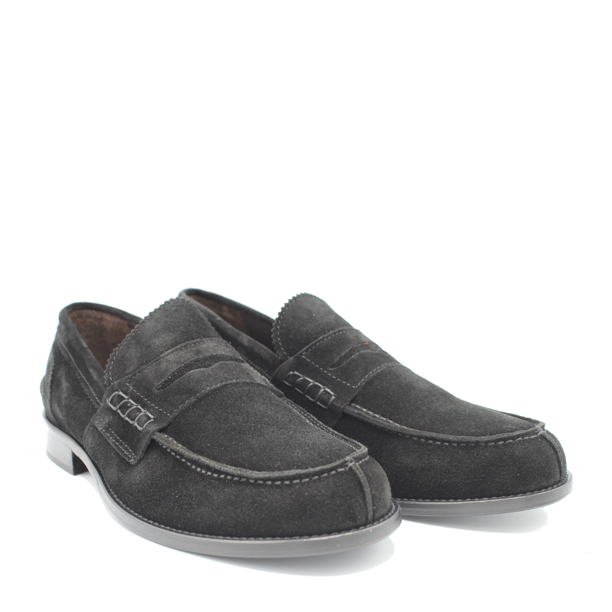 SUNDAY LOAFER BLACK SUEDE - Saxone of Scotland