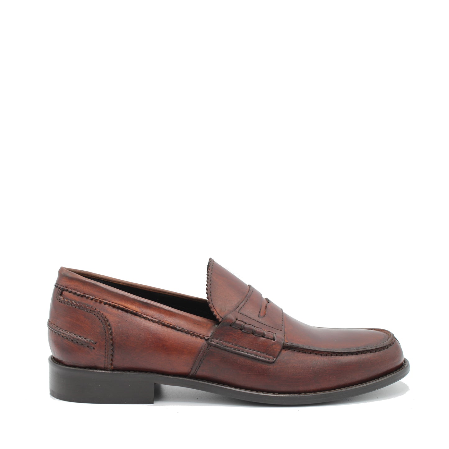 SUNDAY LOAFER CHESTNUT LEATHER - Saxone of Scotland