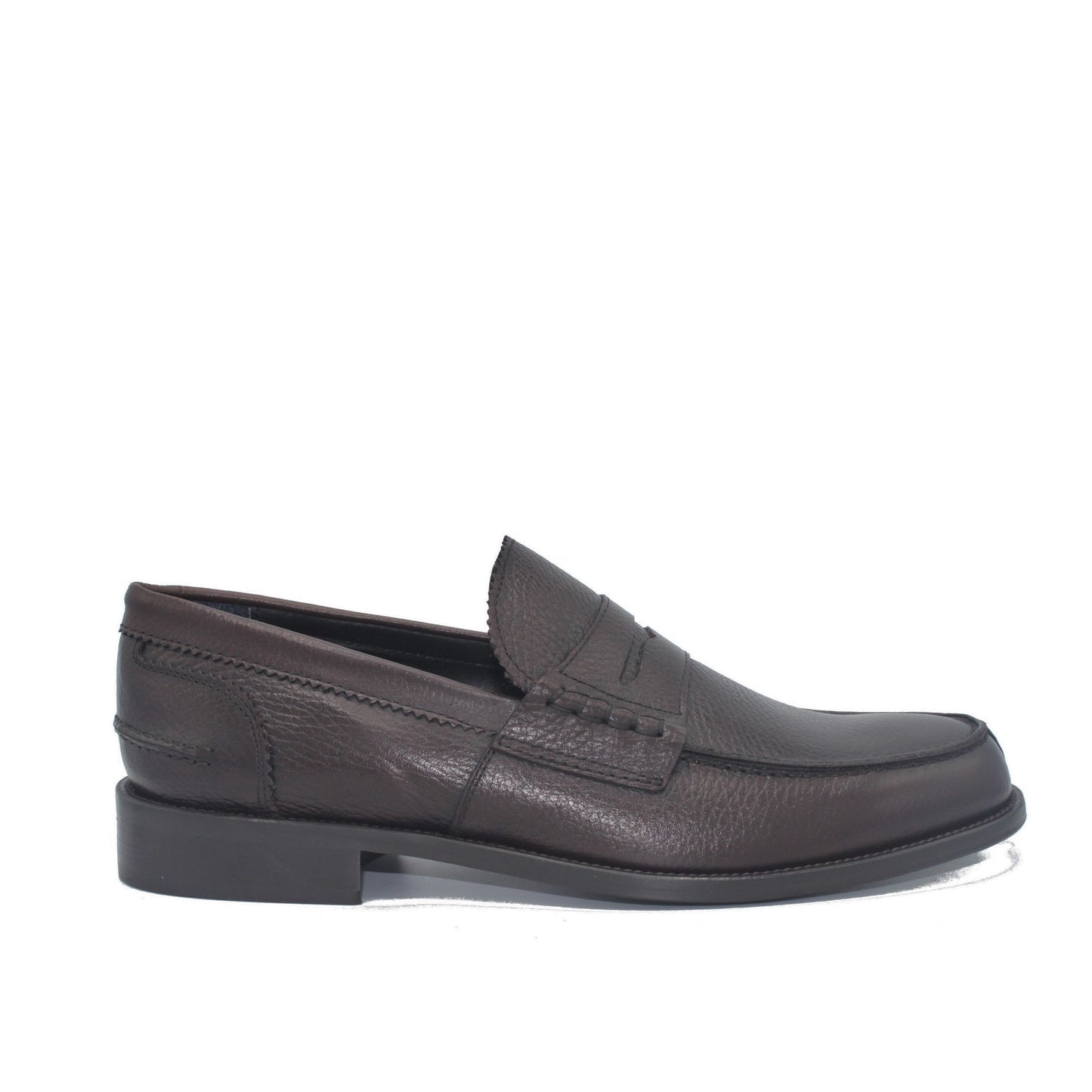 SUNDAY LOAFER DARK BROWN GRAIN - Saxone of Scotland