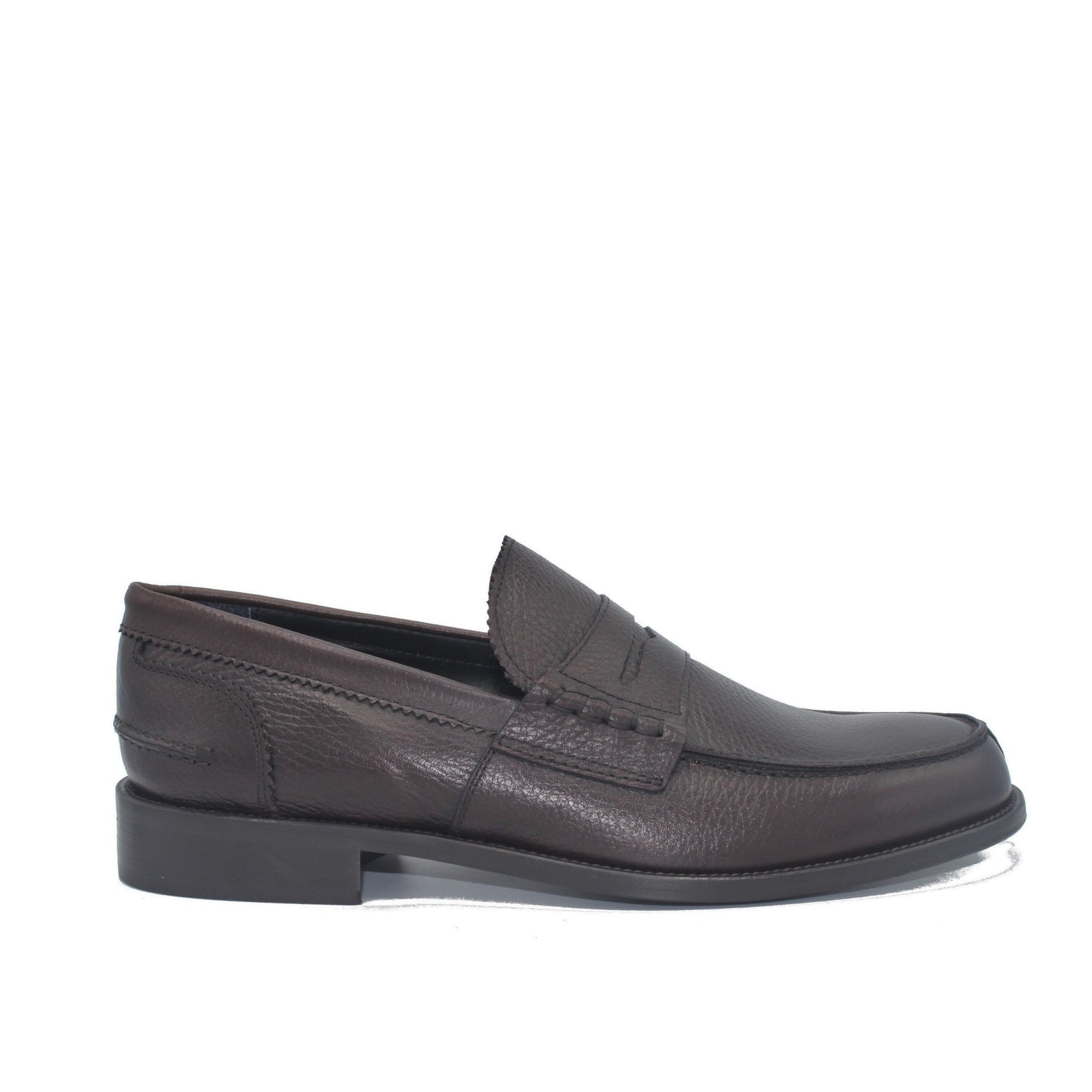 SUNDAY LOAFER DARK BROWN GRAIN - Saxone of Scotland