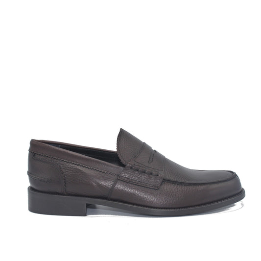 SUNDAY LOAFER DARK BROWN GRAIN - Saxone of Scotland