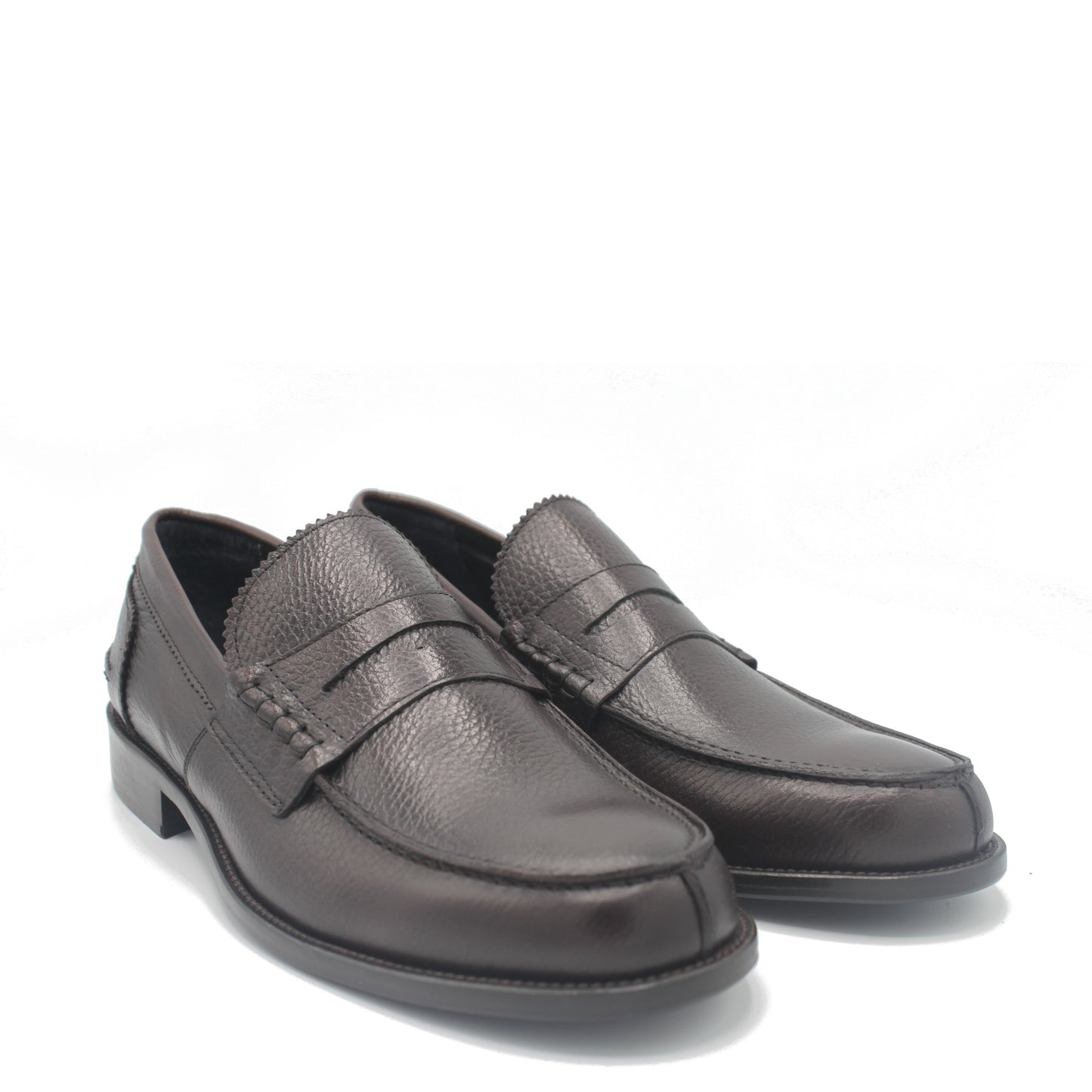 SUNDAY LOAFER DARK BROWN GRAIN - Saxone of Scotland