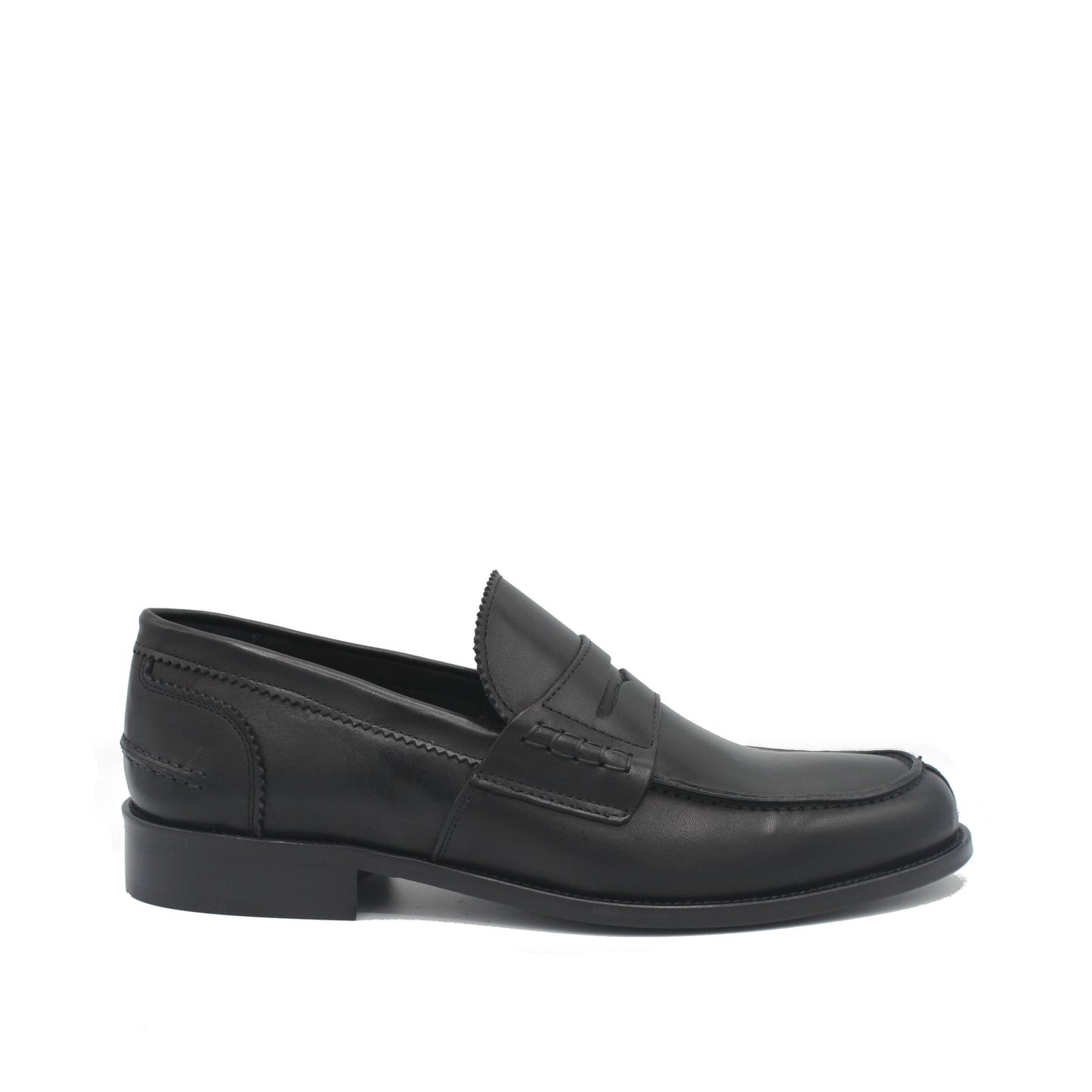 SUNDAY LOAFER BLACK LEATHER - Saxone of Scotland