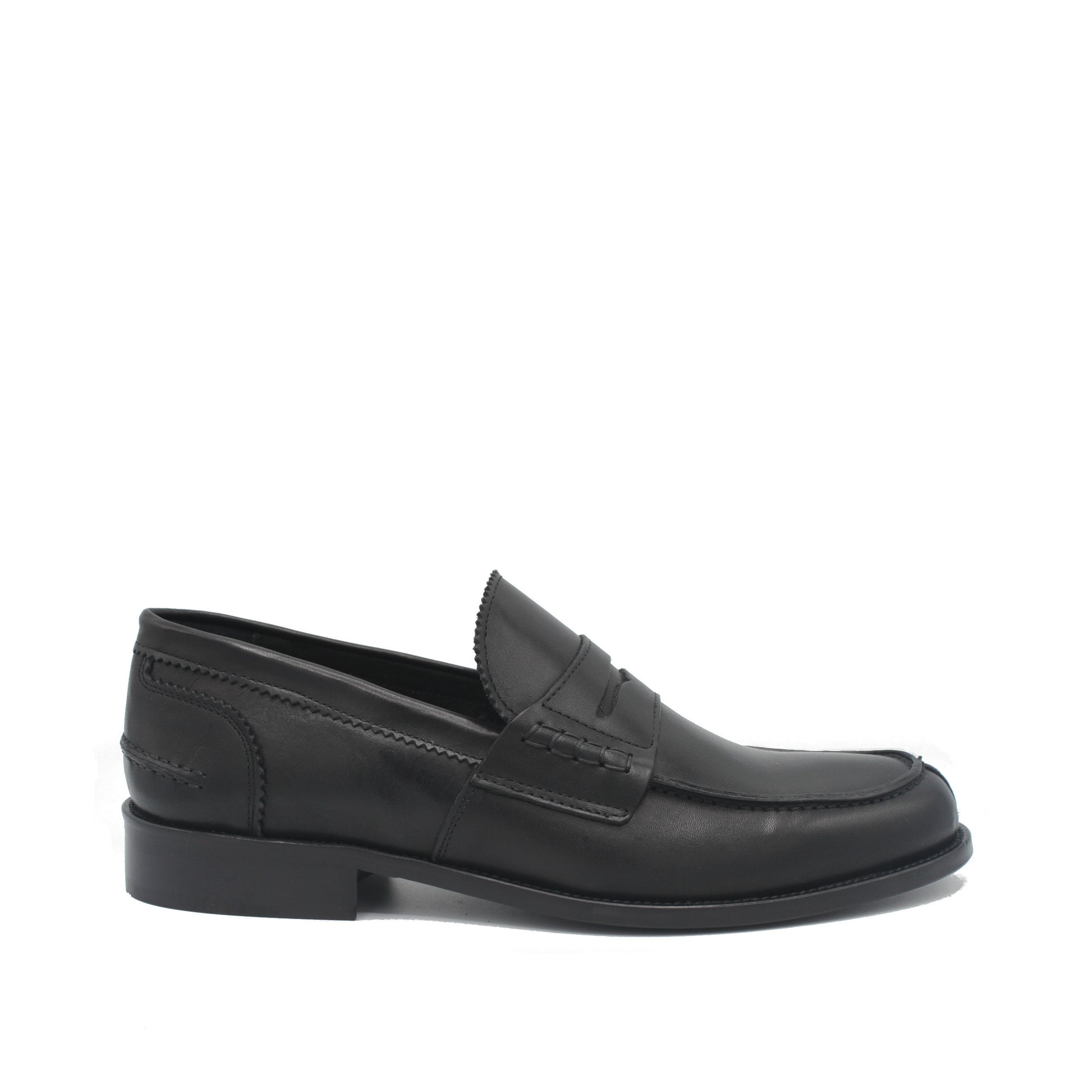 SUNDAY LOAFER BLACK LEATHER - Saxone of Scotland