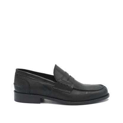 SUNDAY LOAFER BLACK LEATHER - Saxone of Scotland