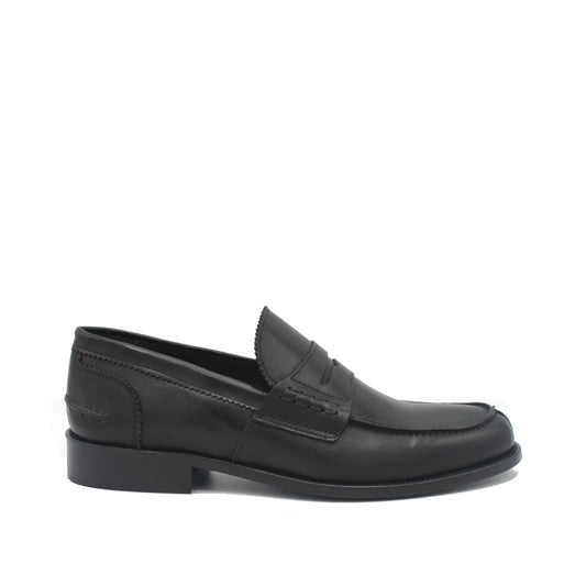 SUNDAY LOAFER BLACK LEATHER - Saxone of Scotland