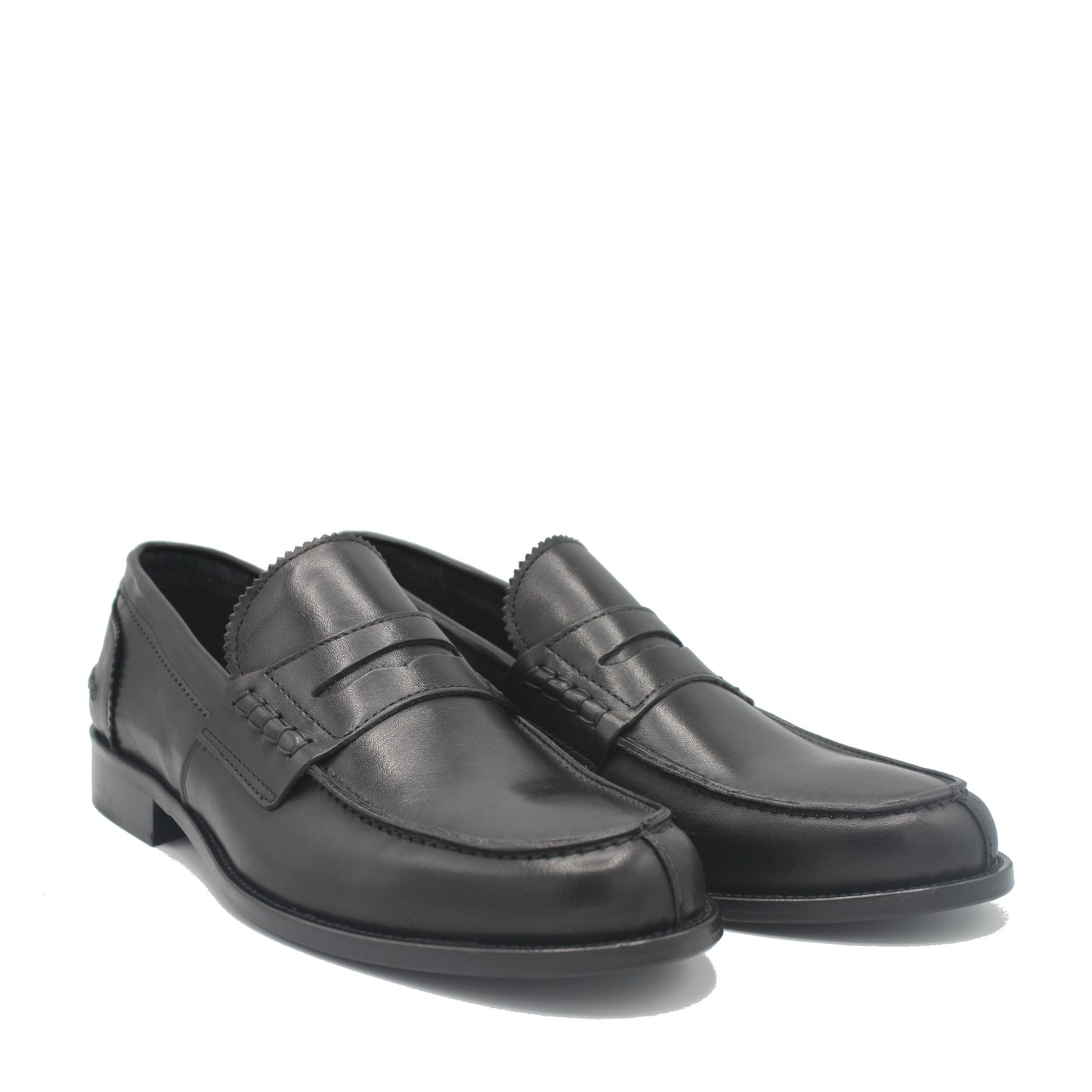 SUNDAY LOAFER BLACK LEATHER - Saxone of Scotland