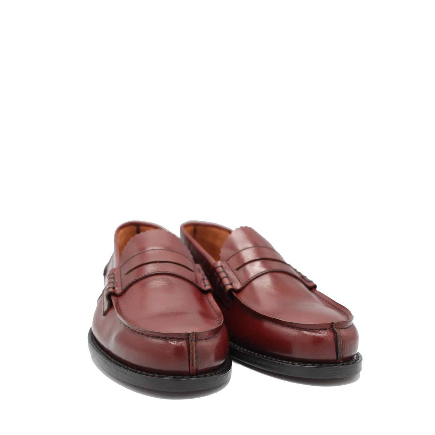 ARRAN LOAFER 1407/74 BURGUNDY CALF - Saxone of Scotland