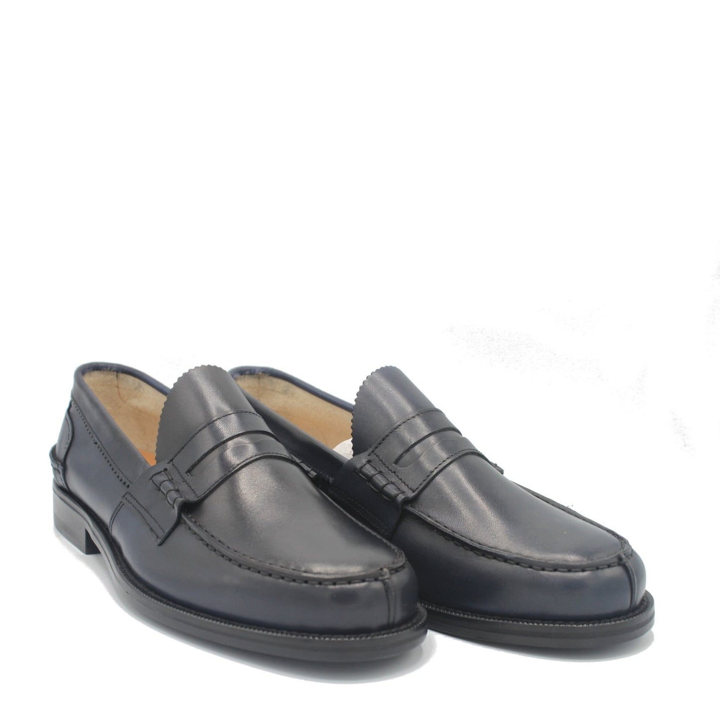 PENNY LOAFER BLUE LEATHER - Saxone of Scotland
